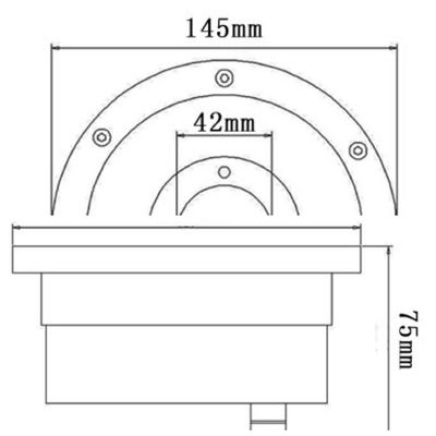 50000 ώρες 145mm υποβρύχια φω'τα πηγών 12V 9W