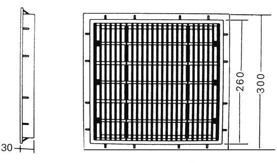 Κύριος αγωγός πισινών ABS πλαστικός 30X30cm τετραγωνικός