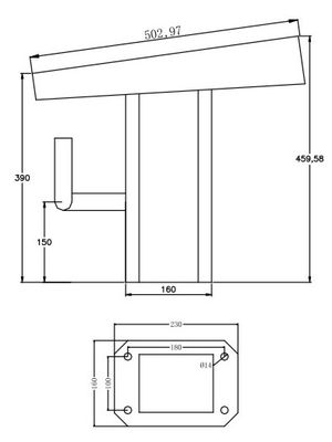 1 βήμα 500mm αρχικός φραγμός πισινών