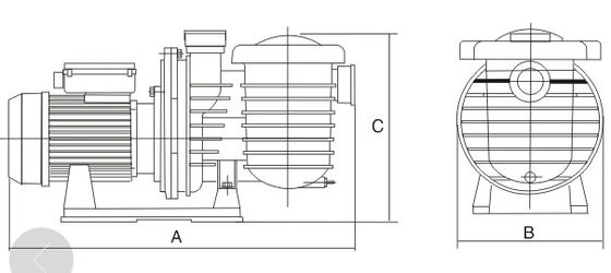 Πλαστικές αντλίες πηγών πισινών 2 ιντσών 1HP