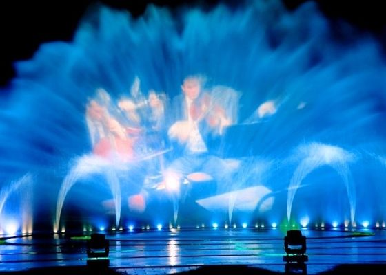 3» ο ψηφιακός κινηματογράφος ανοξείδωτου παρουσιάζει ακροφύσιο κουρτινών νερού