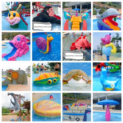 Fiberglass Caterpillar Aqua Water Slides