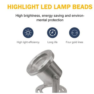 Υποβρύχιο φως πηγών των RGB οδηγήσεων ανοξείδωτου IP68 DMX